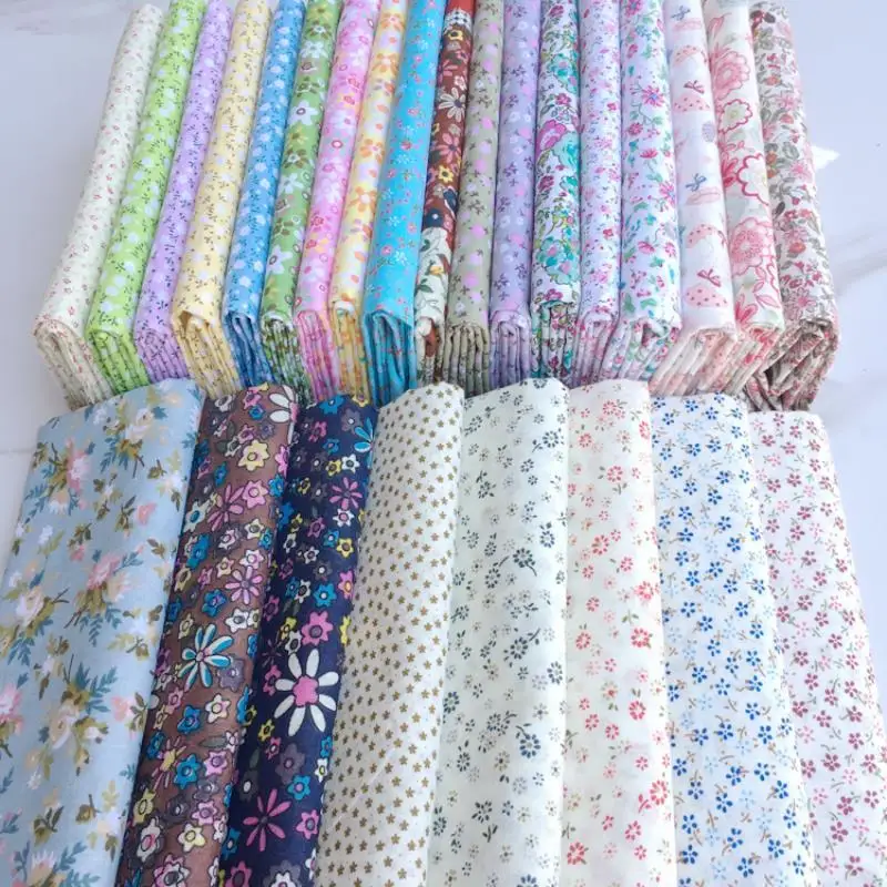 Baby Clothing Sewing - Kain katun murni dengan motif bunga