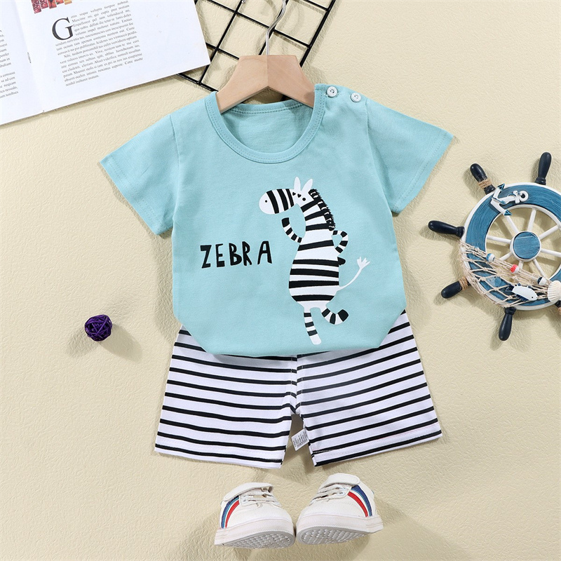Kaus Katun + Celana Pendek Set - Baby Clothing Dividers ulasan dan harga