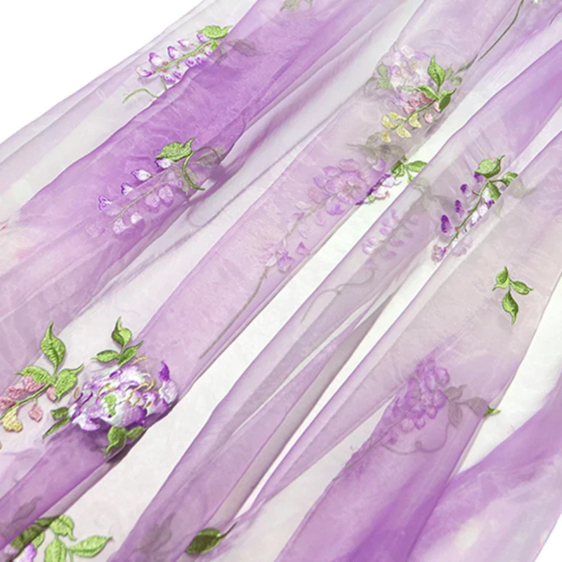 Kain bordir Wisteria DIY Hanfu - Baby Clothing In Summer ulasan dan harga
