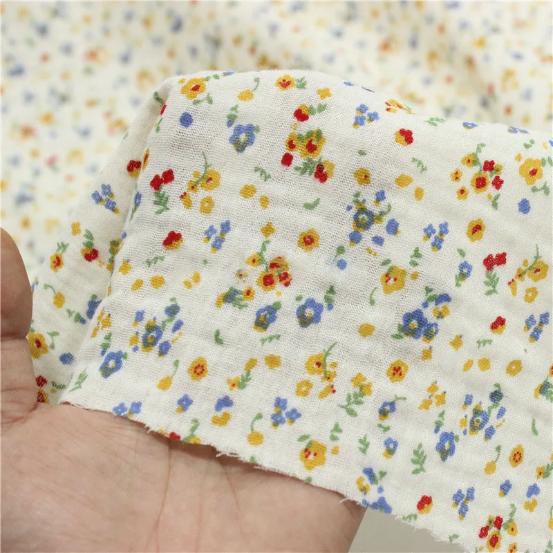 Kain Krep Katun Gambar Bunga D - Baby Clothing Sewing ulasan dan harga