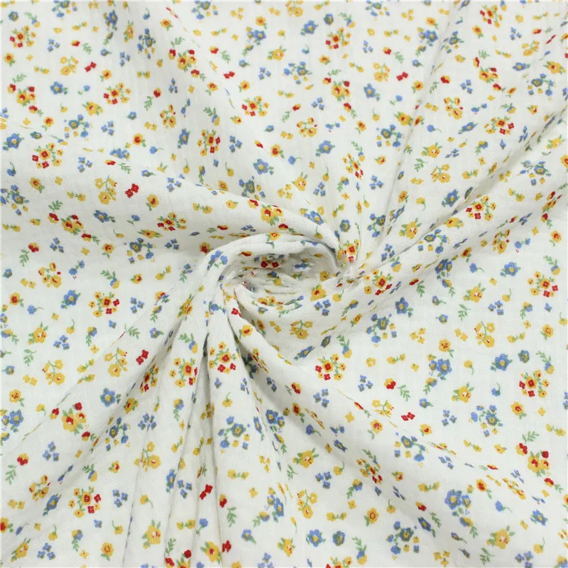 Kain Krep Katun Gambar Bunga D - Baby Clothing Sewing ulasan dan harga